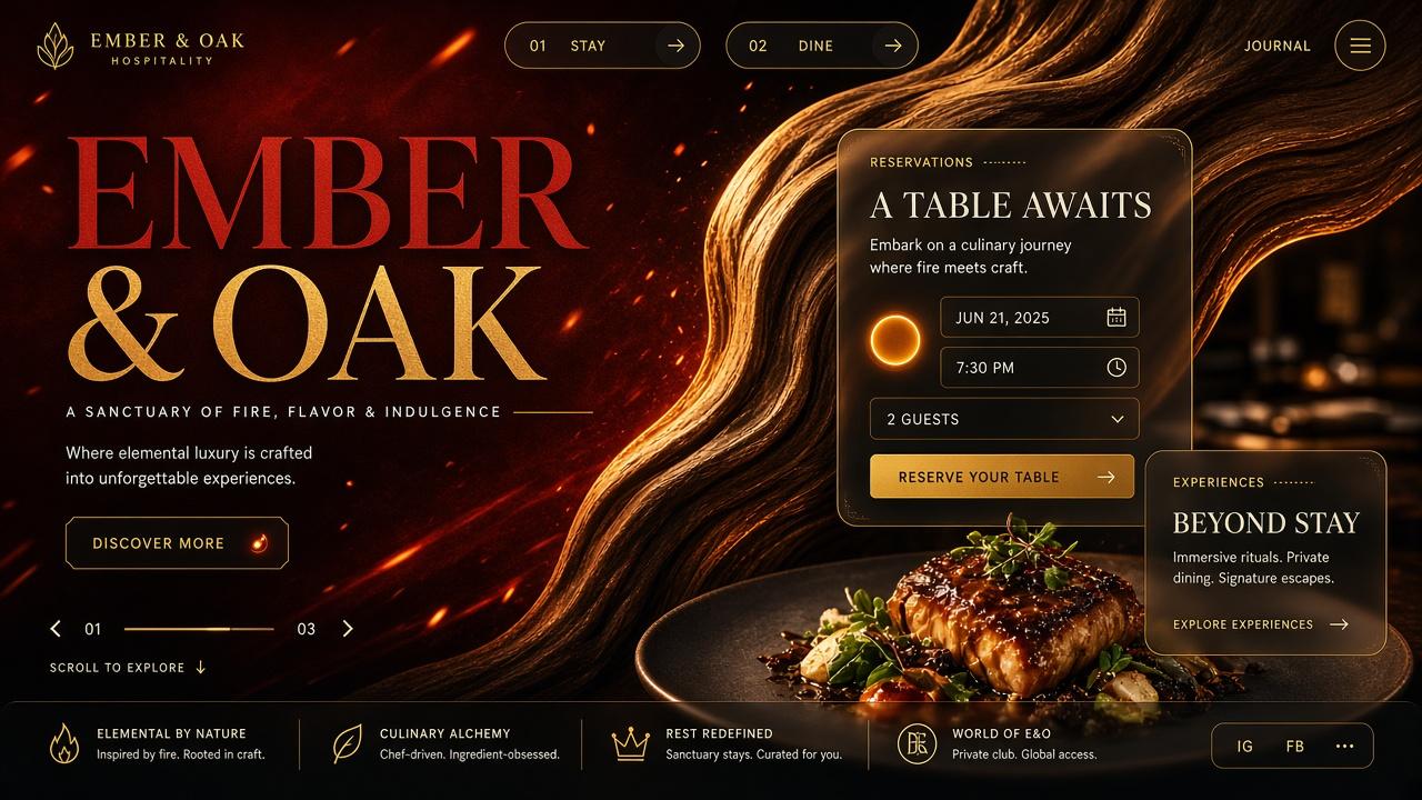 Ember & Oak interface preview